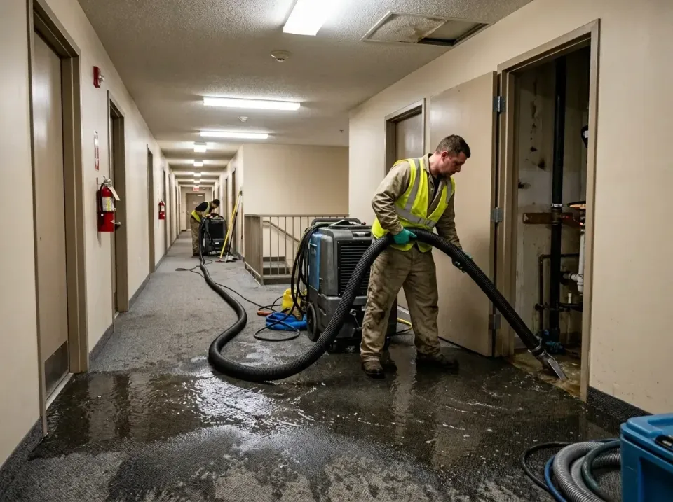 multi-unit-apartment-hallway-f-005 — frequently asked questions, Emergency Burst Pipe Water Extraction & Removal in Whiskey…